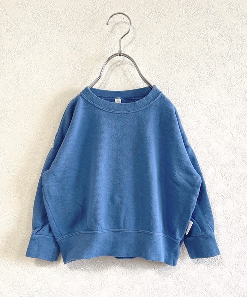 JIPPON（ジポン）の「ウラケワイドトレーナー（80～140cm）（スウェット・キッズ・オフホワイト/ブルー/チャコール/マスタード/グリーン/レッド・120/150/80/100/130/110/140/90）」の4枚目の写真