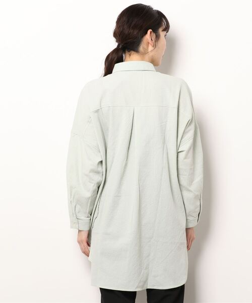 Samansa Mos2（サマンサ モスモス）の「柄アソートシャツチュニック（シャツ/ブラウス・レディース・ブラック/ベージュ/オフホワイト/ミント・ﾌﾘ-）」の6枚目の写真