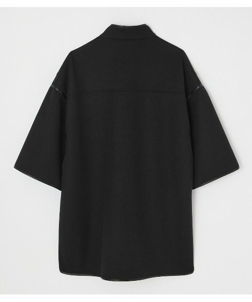 AZUL by moussy(アズールバイマウジー)の「COLLARLESS PONCHO COAT/カラーレスポンチョコート(ポンチョ・レディース・ライトブラウン/ブラック・FREE)」の6枚目の写真