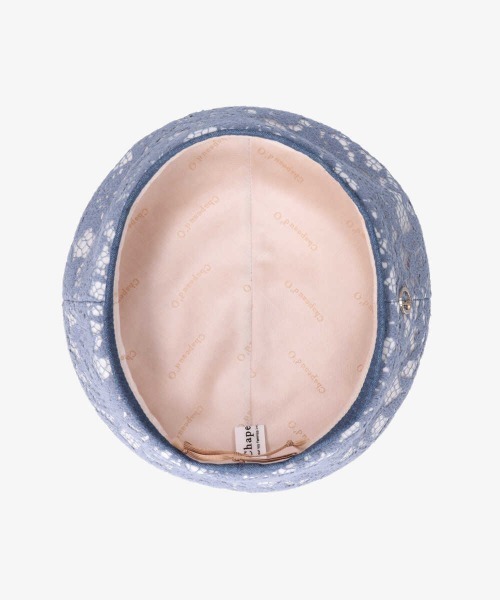 Chapeau d' O(シャポードオー)の「Chapeau d' O Flower Lace Denim Beret(ハンチング/ベレー帽・レディース・ブルー/ホワイト/ブラック・M/57.5cm)」の10枚目の写真