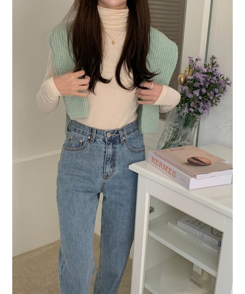 mood for a day（ムードフォーアデイ）の「craft alpaca turtle neck /アルパカタートルネック（Tシャツ/カットソー・レディース・ブラック/ベージュ/ブルー/アイボリー・FREE）」の6枚目の写真