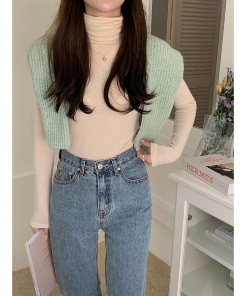 mood for a day（ムードフォーアデイ）の「craft alpaca turtle neck /アルパカタートルネック（Tシャツ/カットソー・レディース・ブラック/ベージュ/ブルー/アイボリー・FREE）」の8枚目の写真