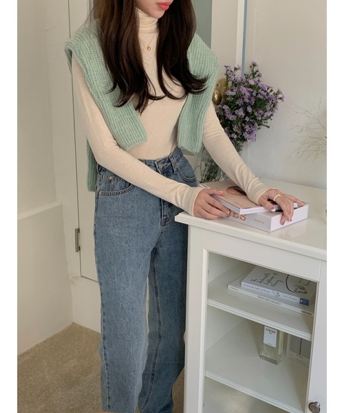 mood for a day（ムードフォーアデイ）の「craft alpaca turtle neck /アルパカタートルネック（Tシャツ/カットソー・レディース・ブラック/ベージュ/ブルー/アイボリー・FREE）」の9枚目の写真