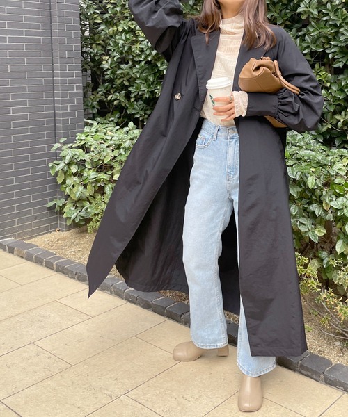 【美品】Styling/ 限定 完売品 ボリュームコート チェスターコート セール】スタンドカラーマキシ丈コート（チェスターコート