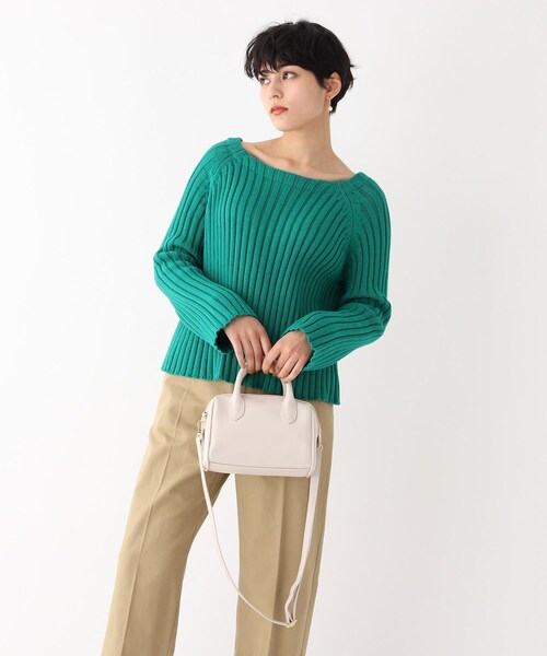 OPAQUE.CLIP（オペークドットクリップ）の「◆ステッチボストンバッグ【2WAY】（ショルダーバッグ・レディース・ブラック/グレー/グリーン・00）」の9枚目の写真