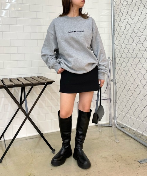 WHO'S WHO gallery(フーズフーギャラリー)の「タンクソールロングブーツ(ブーツ・レディース・ブラック/オフホワイト・LARGE/MEDIUM)」の11枚目の写真