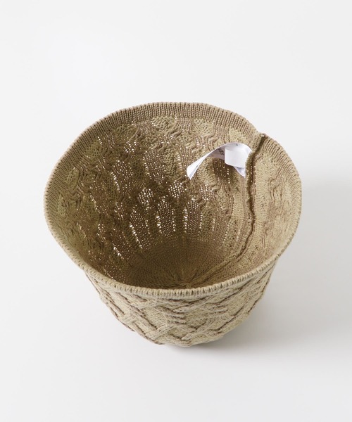 SENSE OF PLACE by URBAN RESEARCH(センスオブプレイスバイアーバンリサーチ)の「柄編みチューリップハット(ハット・レディース・ブラック/ベージュ/ホワイト/オレンジ・ONE)」の14枚目の写真