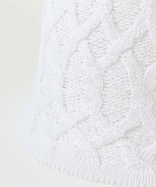 SENSE OF PLACE by URBAN RESEARCH(センスオブプレイスバイアーバンリサーチ)の「柄編みチューリップハット(ハット・レディース・ブラック/ベージュ/ホワイト/オレンジ・ONE)」の16枚目の写真