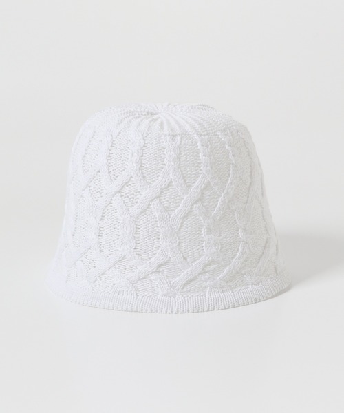 SENSE OF PLACE by URBAN RESEARCH(センスオブプレイスバイアーバンリサーチ)の「柄編みチューリップハット(ハット・レディース・ブラック/ベージュ/ホワイト/オレンジ・ONE)」の10枚目の写真