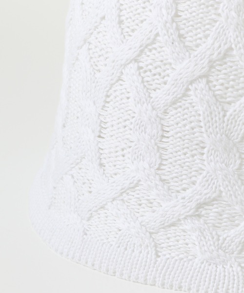 SENSE OF PLACE by URBAN RESEARCH(センスオブプレイスバイアーバンリサーチ)の「柄編みチューリップハット(ハット・レディース・ブラック/ベージュ/ホワイト/オレンジ・ONE)」の11枚目の写真