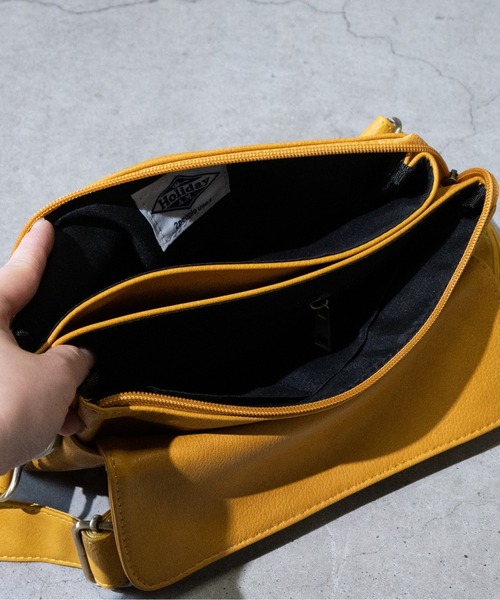 JOHN'S CLOSET（ジョンズクローゼット）の「【40G】エコレザー5ポケットショルダーバック（ショルダーバッグ・メンズ・ブラウン/マスタード/ブラック・FREE）」の8枚目の写真