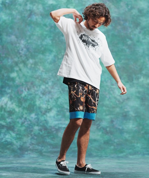Jih Nunc(ジーヌンク)の「mt7714-プリントTシャツ - LOGO SPLUSH -(Tシャツ/カットソー・メンズ・ホワイト/ブラック・S/M/L)」の10枚目の写真