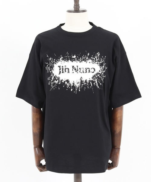 Jih Nunc(ジーヌンク)の「mt7714-プリントTシャツ - LOGO SPLUSH -(Tシャツ/カットソー・メンズ・ホワイト/ブラック・S/M/L)」の9枚目の写真
