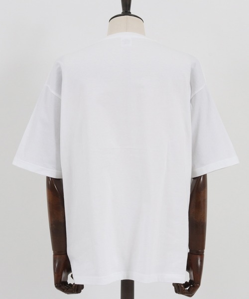 Jih Nunc(ジーヌンク)の「mt7714-プリントTシャツ - LOGO SPLUSH -(Tシャツ/カットソー・メンズ・ホワイト/ブラック・S/M/L)」の17枚目の写真