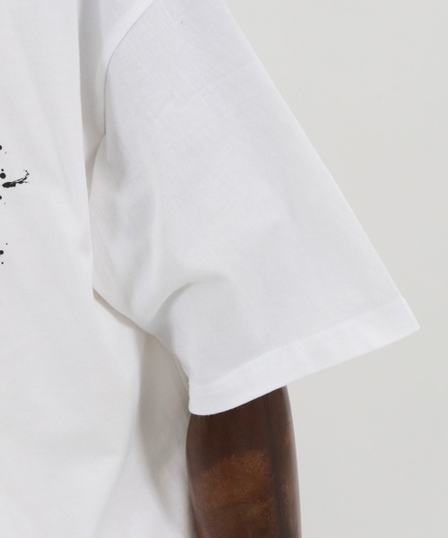 Jih Nunc(ジーヌンク)の「mt7714-プリントTシャツ - LOGO SPLUSH -(Tシャツ/カットソー・メンズ・ホワイト/ブラック・S/M/L)」の20枚目の写真