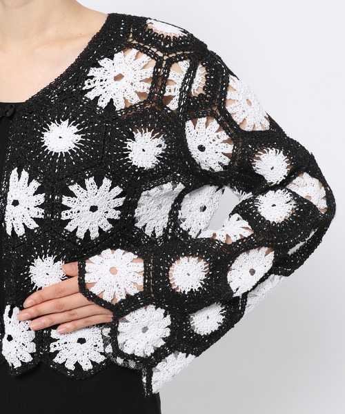 PAGEBOY（ページボーイ）の「バイカラークロシェライクカーディガン（カーディガン/ボレロ・レディース・スカイブルー/ブラック/コーラル・FREE）」の18枚目の写真