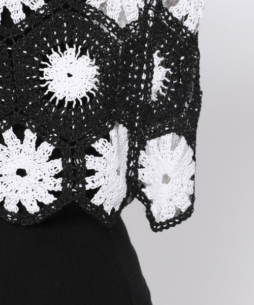 PAGEBOY（ページボーイ）の「バイカラークロシェライクカーディガン（カーディガン/ボレロ・レディース・スカイブルー/ブラック/コーラル・FREE）」の20枚目の写真