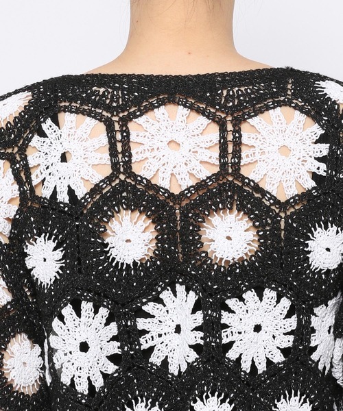 PAGEBOY（ページボーイ）の「バイカラークロシェライクカーディガン（カーディガン/ボレロ・レディース・スカイブルー/ブラック/コーラル・FREE）」の21枚目の写真