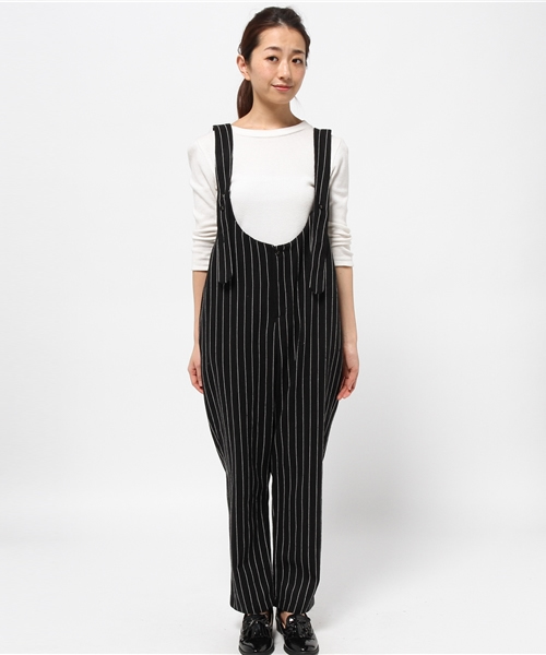 OUTLET（アウトレット）の「【mystic】ウールユッタリサロペット（サロペット/オーバーオール・レディース・グレー/チャコールグレー/ブラック/ブラック系その他・FREE）」の5枚目の写真