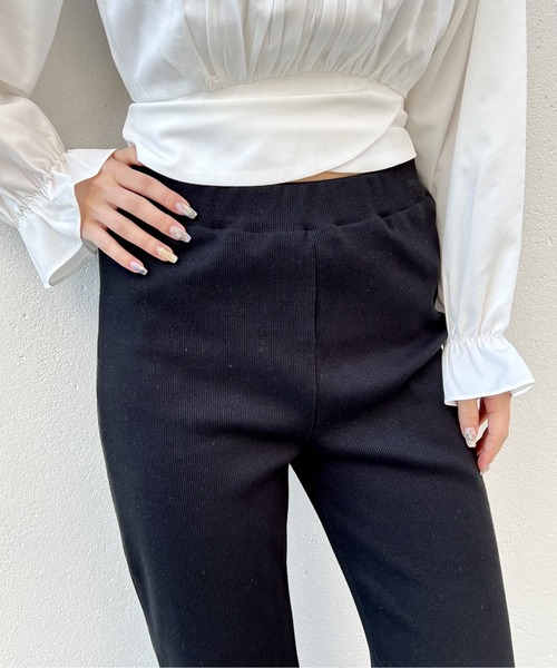 one way（ワンウェイ）の「テレコフレアパンツ（その他パンツ・レディース・ブルー/ブラック/ライトブルー/ライトグリーン・FREE）」の11枚目の写真