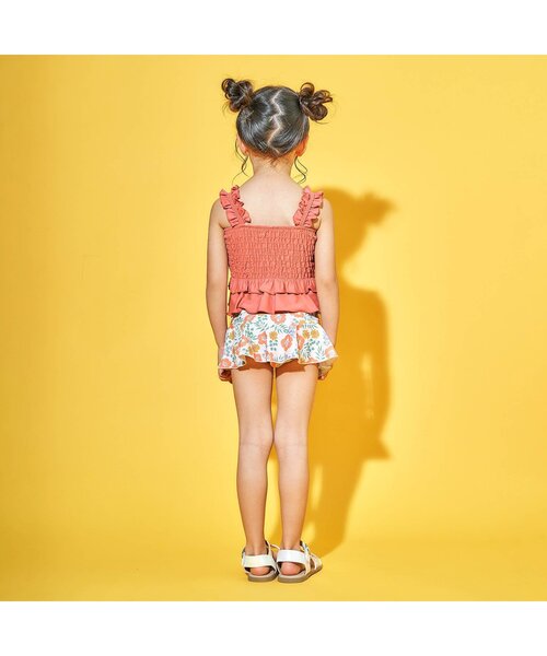 apres les cours(アプレレクール)の「トロピカル柄セパレート水着_UVカット(水着・キッズ・イエロー/オレンジ・110/120/90/100/80/130/140)」の17枚目の写真
