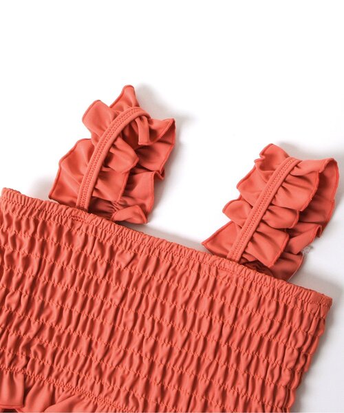 apres les cours(アプレレクール)の「トロピカル柄セパレート水着_UVカット(水着・キッズ・イエロー/オレンジ・110/120/90/100/80/130/140)」の7枚目の写真