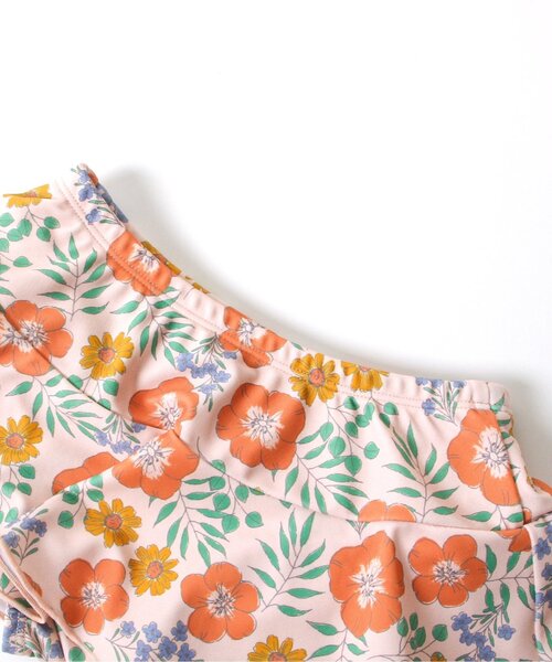 apres les cours(アプレレクール)の「トロピカル柄セパレート水着_UVカット(水着・キッズ・イエロー/オレンジ・110/120/90/100/80/130/140)」の5枚目の写真