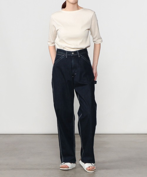 Lee（リー）の「Lee | 〈別注〉デニムペインターパンツ WOMEN（デニムパンツ・レディース・インディゴブルー・SMALL/X-SMALL）」の6枚目の写真