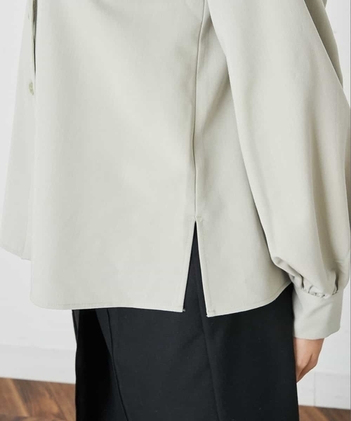 A de a.v.v（アードアー・ヴェ・ヴェ）の「二重襟リボンブラウス（シャツ/ブラウス・レディース・ホワイト/グリーン・38/36）」の16枚目の写真