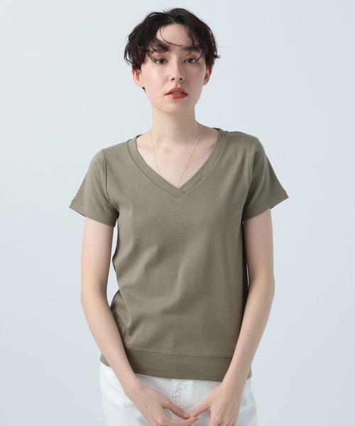 BAYFLOW(ベイフロー)の「オーガニックコットンVネックプルオーバー(Tシャツ/カットソー・レディース・その他1/カーキ/その他2/オフホワイト/ブラック・SMALL/MEDIUM/LARGE)」の12枚目の写真