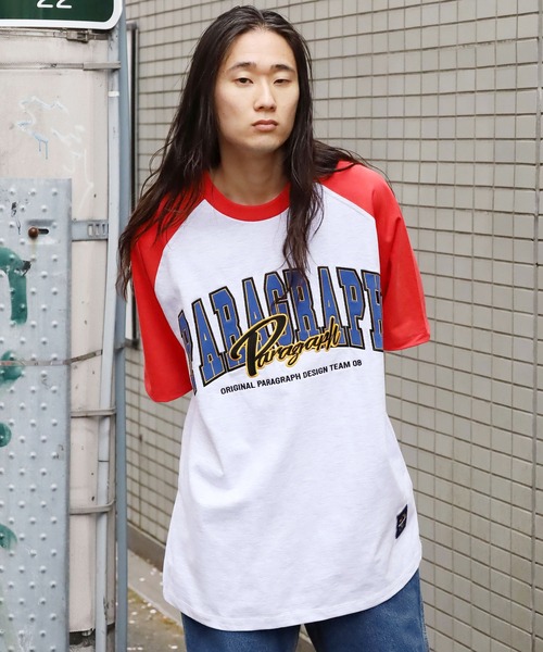 Paragraph(パラグラフ)の「Paragraph/パラグラフ Raglan sleeve Arch logo T ラグランスリーブTシャツ(Tシャツ/カットソー・メンズ・ネイビー/ブラック/レッド/パープル/グリーン・FREE)」の17枚目の写真