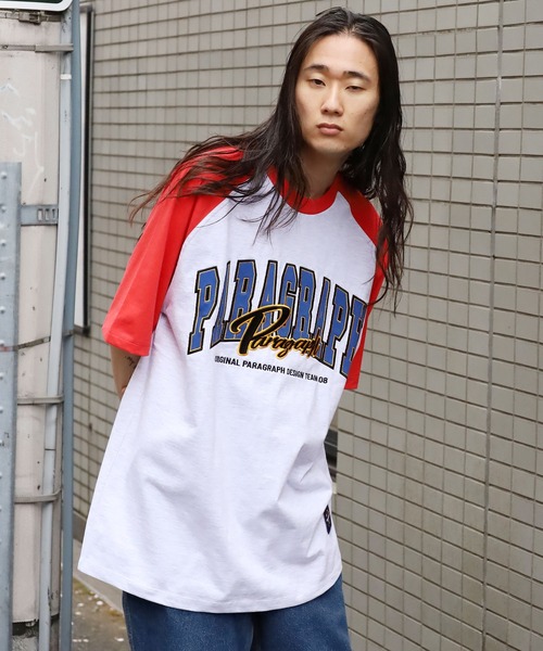 Paragraph(パラグラフ)の「Paragraph/パラグラフ Raglan sleeve Arch logo T ラグランスリーブTシャツ(Tシャツ/カットソー・メンズ・ネイビー/ブラック/レッド/パープル/グリーン・FREE)」の18枚目の写真