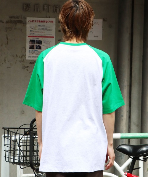 Paragraph(パラグラフ)の「Paragraph/パラグラフ Raglan sleeve Arch logo T ラグランスリーブTシャツ(Tシャツ/カットソー・メンズ・ネイビー/ブラック/レッド/パープル/グリーン・FREE)」の22枚目の写真