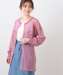 DRESKIP | 【洗える】シアーシャツ風レビータニットカーディガン【貴島明日香さん着用商品】(カーディガン/ボレロ)