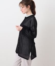 DRESKIP | 【洗える】シアーシャツ風レビータニットカーディガン【貴島明日香さん着用商品】(カーディガン/ボレロ)