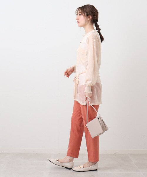 DRESKIP（ドレスキップ）の「◆【洗える】シアーシャツ風レビータニットカーディガン（カーディガン/ボレロ・レディース・ブラック/オリーブ/ライトベージュ/ピンク系・02/03）」の10枚目の写真