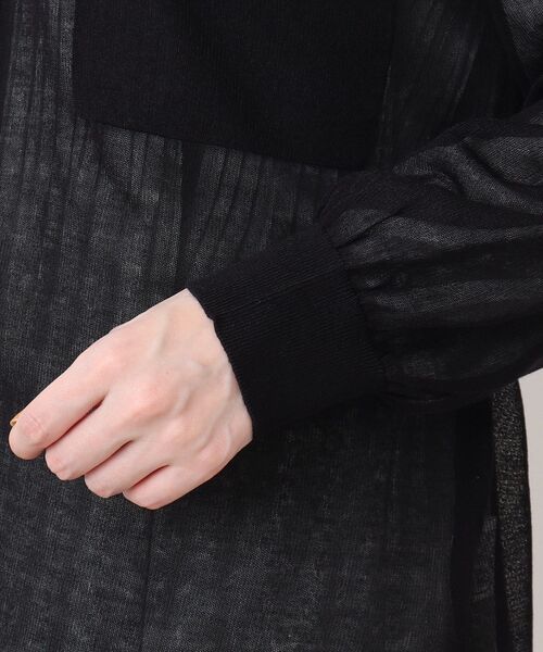 DRESKIP（ドレスキップ）の「◆【洗える】シアーシャツ風レビータニットカーディガン（カーディガン/ボレロ・レディース・ブラック/オリーブ/ライトベージュ/ピンク系・02/03）」の22枚目の写真