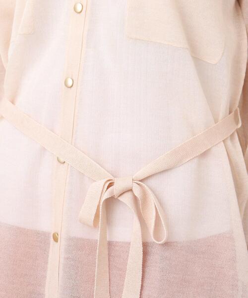 DRESKIP（ドレスキップ）の「◆【洗える】シアーシャツ風レビータニットカーディガン（カーディガン/ボレロ・レディース・ブラック/オリーブ/ライトベージュ/ピンク系・02/03）」の9枚目の写真