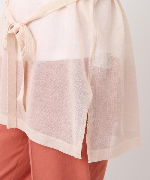 DRESKIP（ドレスキップ）の「◆【洗える】シアーシャツ風レビータニットカーディガン（カーディガン/ボレロ・レディース・ブラック/オリーブ/ライトベージュ/ピンク系・02/03）」の20枚目の写真
