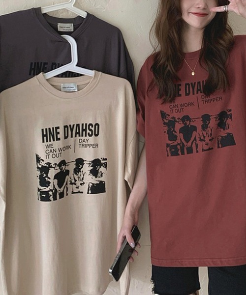 Bifrost（ビフレスト）の「フォトプリントTシャツ（Tシャツ/カットソー・レディース・ベージュ/レッド/グレー・F）」の10枚目の写真