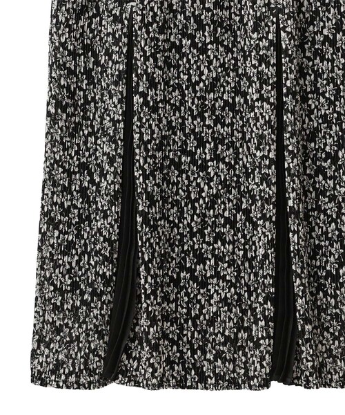 CLANE(クラネ)の「【CLANE/クラネ】PLEATS FLORET SKIRT/プリーツフローレットスカート 12109-6092(スカート・レディース・ブラック/グリーン・0/1)」の5枚目の写真