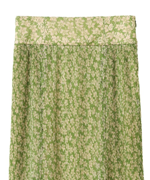 CLANE(クラネ)の「【CLANE/クラネ】PLEATS FLORET SKIRT/プリーツフローレットスカート 12109-6092(スカート・レディース・ブラック/グリーン・0/1)」の8枚目の写真