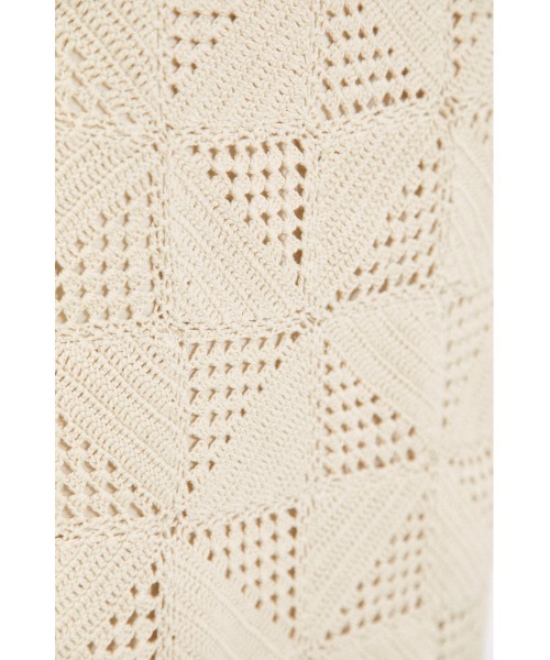 BLACK BY MOUSSY（ブラックバイマウジー）の「block crochet knit skirt（ブロッククロシェニットスカート）（スカート・レディース・アイボリー/グリーン系その他・FREE）」の11枚目の写真