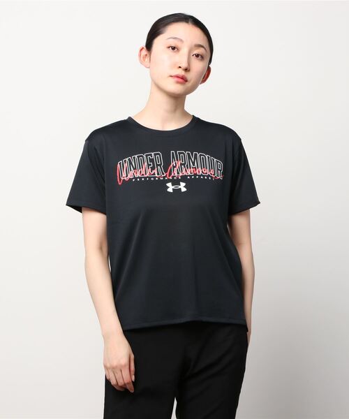 UNDER ARMOUR(アンダーアーマー)の「アンダーアーマー UA Tech Box Graphic Tee(Tシャツ/カットソー・レディース・ブラック/ホワイト/グレー・S/L/XL/M)」の2枚目の写真
