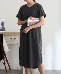 ElegChic（エレグシック）の「ワッフルVネック スリット ワンピ（ルームウェア/パジャマ）」