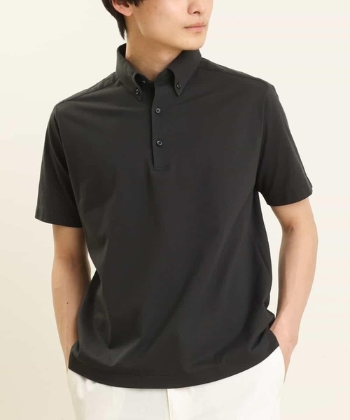 a.v.v(アーヴェヴェ)の「【吸水速乾】ALTIMAカノコボタンダウンポロシャツ(ポロシャツ・メンズ・ブルー/ネイビー/ブラック・46/48/50/44)」の1枚目の写真