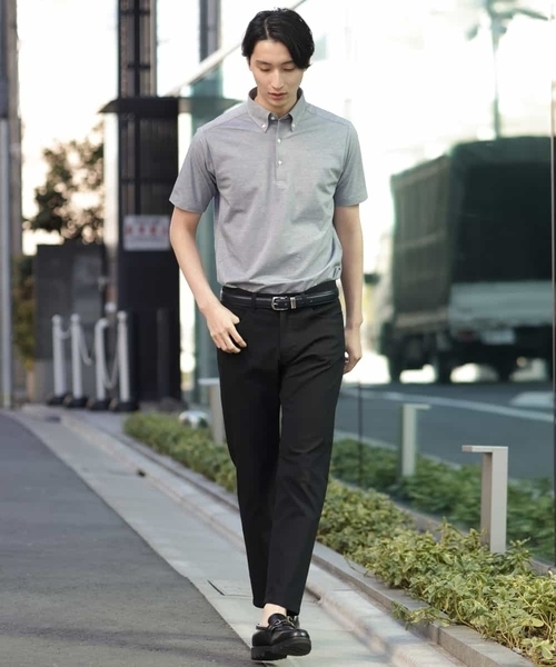 a.v.v(アーヴェヴェ)の「【吸水速乾】ALTIMAカノコボタンダウンポロシャツ(ポロシャツ・メンズ・ブルー/ネイビー/ブラック・46/48/50/44)」の4枚目の写真