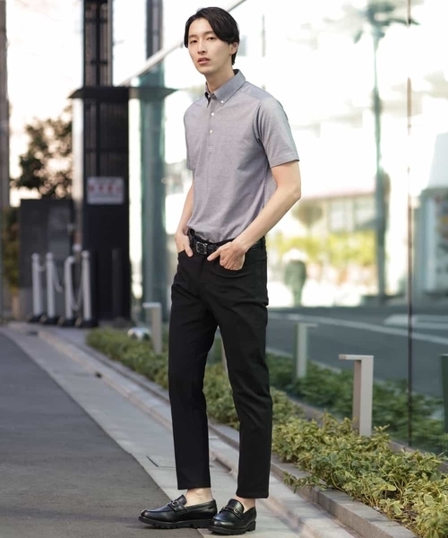 a.v.v(アーヴェヴェ)の「【吸水速乾】ALTIMAカノコボタンダウンポロシャツ(ポロシャツ・メンズ・ブルー/ネイビー/ブラック・46/48/50/44)」の6枚目の写真