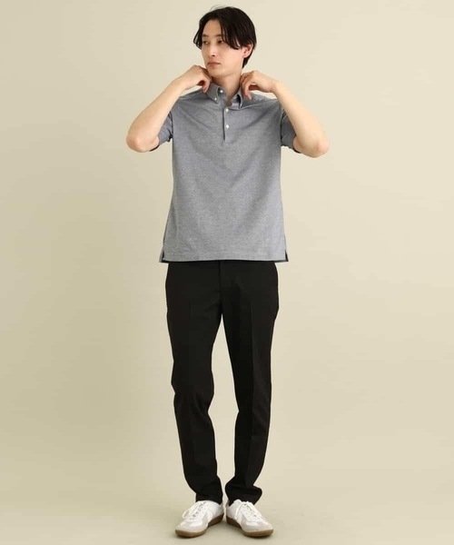 a.v.v(アーヴェヴェ)の「【吸水速乾】ALTIMAカノコボタンダウンポロシャツ(ポロシャツ・メンズ・ブルー/ネイビー/ブラック・46/48/50/44)」の7枚目の写真