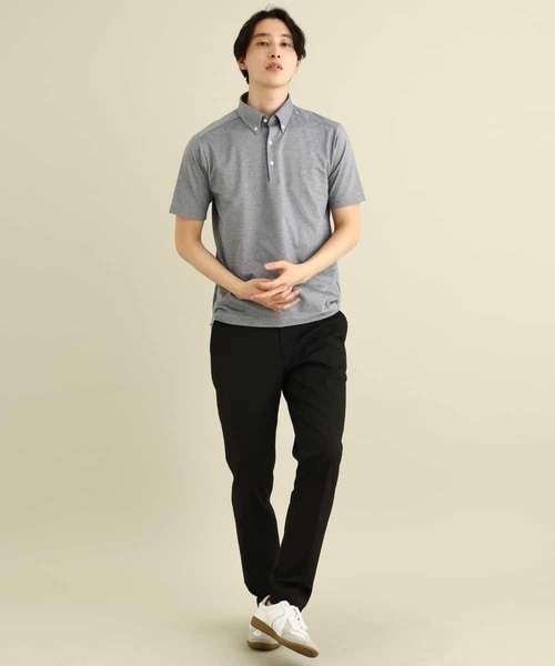 a.v.v(アーヴェヴェ)の「【吸水速乾】ALTIMAカノコボタンダウンポロシャツ(ポロシャツ・メンズ・ブルー/ネイビー/ブラック・46/48/50/44)」の9枚目の写真